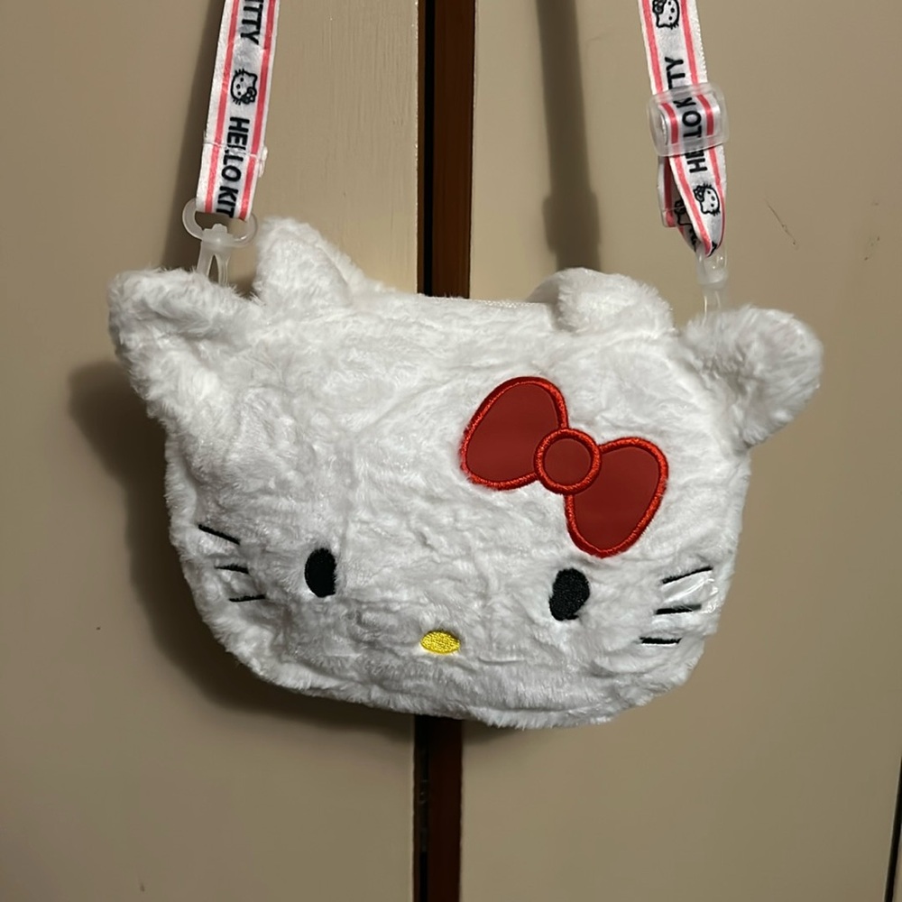 Hello kitty fuzzy bag